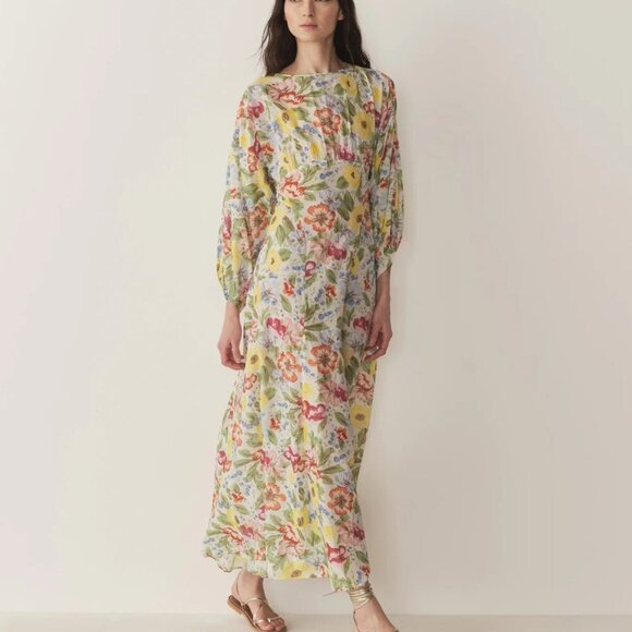 ISO TRADE Doen Oliana Dress in Blanc Anemone Bloom - Picture 1 of 12